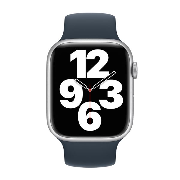 Apple Bracelet Boucle unique en Silicone Apple Watch | 44/45/46/49 mm - Taille 7 - Storm Blue