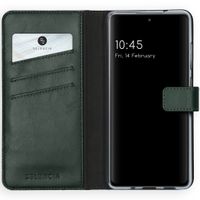 Selencia Étui portefeuille en cuir véritable Samsung Galaxy S20 FE - Vert
