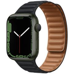Apple Bracelet Leather Link Apple Watch | 44/45/46/49 mm - Taille M/L - Midnight