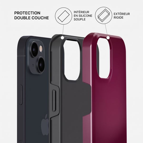 Burga Coque Tough MagSafe Apple iPhone 15 - Dark Cherry