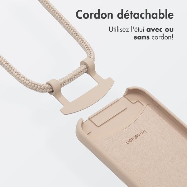 imoshion Coque arrière Color avec cordon amovible et MagSafe Apple iPhone 12 (Pro) - Nude