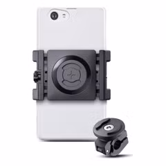 SP Connect Support de téléphone Mirror Mount Bundle avec Universal Clamp SPC+ pour Scooter - Noir