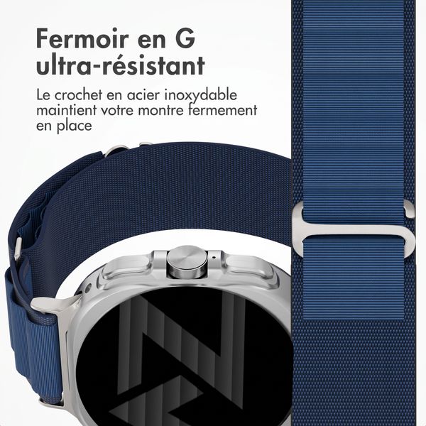 Accezz Bracelet en nylon Alpine Samsung Galaxy Watch Ultra 2 (2026) / Ultra (2024/2025) - Dark Blue