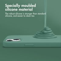 Accezz Coque Liquid Silicone Apple iPhone 13 Pro Max - Vert foncé