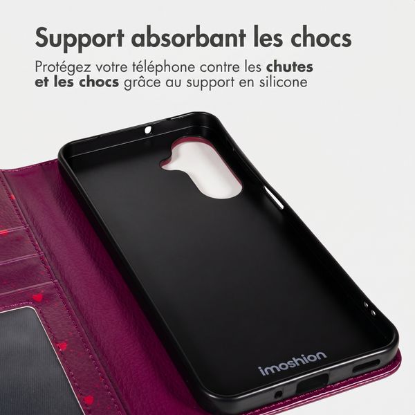 imoshion Étui de télephone portefeuille Design Samsung Galaxy A26 - Crush Check Coral Dust