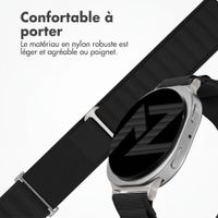 Accezz Bracelet en nylon Alpine Samsung Galaxy Watch 9 (40/44mm) / Watch 8 (40/44mm) / Classic (46mm) - Noir