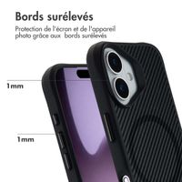imoshion Rugged Hybrid Carbon Case avec MagSafe Apple iPhone 17 - Noir