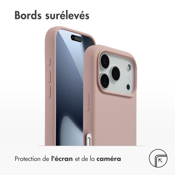 Accezz Coque Liquid Silicone avec MagSafe Apple iPhone 17 Pro - Rose