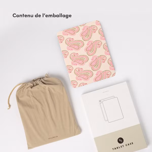 Selencia Coque tablette Vivid Samsung Galaxy Tab A11 Plus / A9 Plus - Paisley Blush