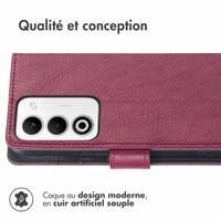 imoshion Étui de télephone portefeuille de luxe Oppo A5 5G (2025) - Bordeaux