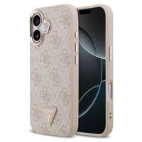 Guess Coque arrière en cuir avec logo Triangle classique et MagSafe Apple iPhone 17 - Rose