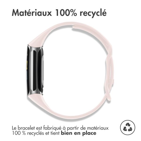 imoshion Bracelet Sport⁺ en silicone Fitbit Charge 5 / 6 - Pink & White