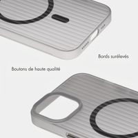Accezz Coque arrière Lite avec MagSafe | Fluted | Apple iPhone 15 - Gris