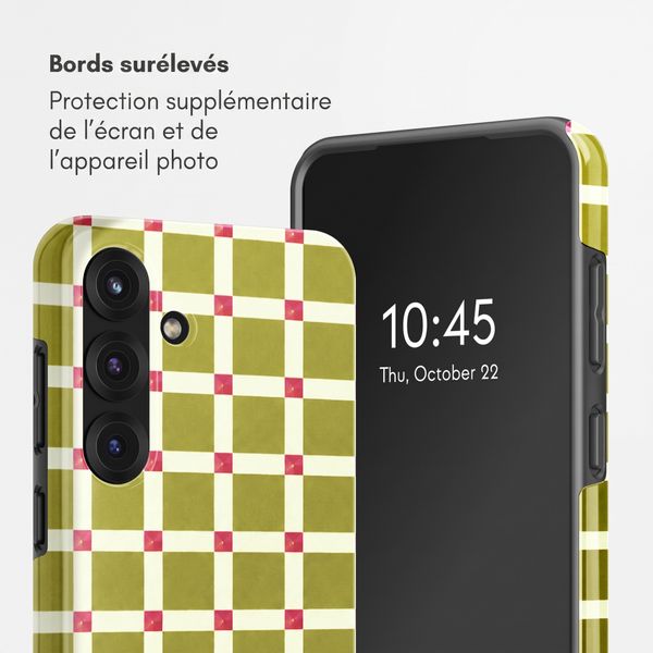 Selencia Coque arrière Vivid avec MagSafe Samsung Galaxy S25 - Check This Olive