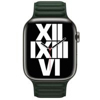Apple Bracelet Leather Link Apple Watch | 38/40/41/42 mm - Taille M/L - Sequoia Green
