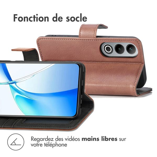 imoshion Étui de télephone portefeuille de luxe OnePlus Nord CE 4 - Marron