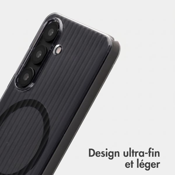 Accezz Coque arrière Lite avec MagSafe | Fluted | Samsung Galaxy S25 - Noir