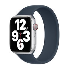 Apple Bracelet Boucle unique en Silicone Apple Watch | 38/40/41/42 mm - Taille 6 - Storm Blue