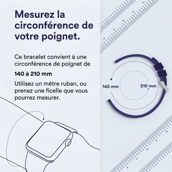 imoshion Bracelet en silicone flexible  - Connexion universelle 22 mm - Bleu foncé