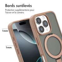 Accezz Coque Ring Stand avec MagSafe Apple iPhone 16 Pro - Marron