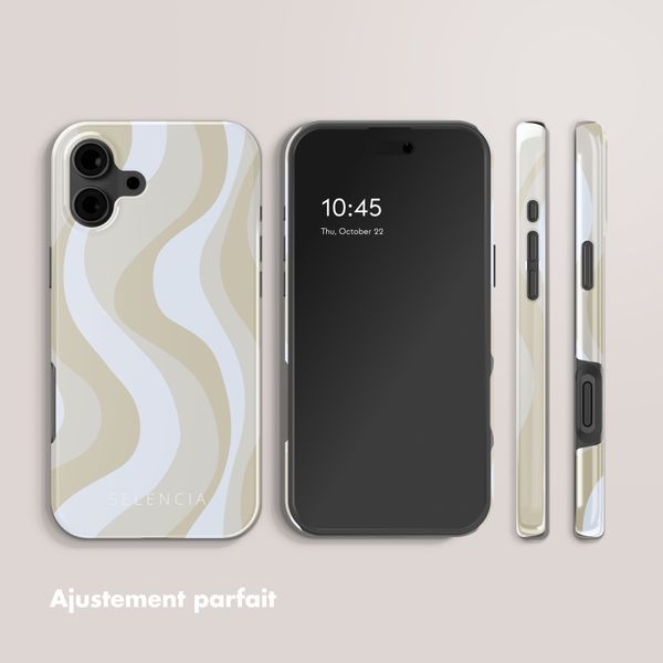Selencia Coque arrière Vivid avec MagSafe Apple iPhone 16 - Desert Waves Beige
