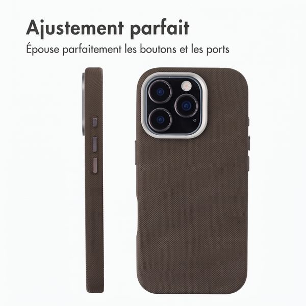 Accezz Coque arrière Mesh avec MagSafe Apple iPhone 16 Pro - Marron