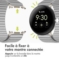 imoshion Bracelet en nylon Google Pixel Watch / Watch 2 / Watch 3 / Watch 4 (41 mm) - Gris clair