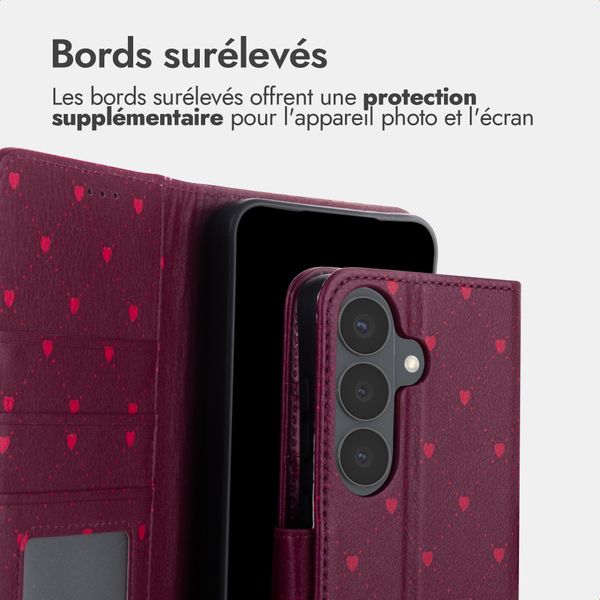 imoshion Étui de télephone portefeuille Design Samsung Galaxy S26 FE - Crush Check Coral Dust