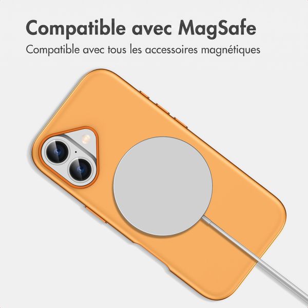 imoshion Coque arrière Color avec Thin MagSafe Ring Apple iPhone 17 - Orange