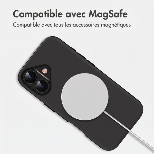 imoshion Coque arrière Color avec Thin MagSafe Ring Apple iPhone 16 - Noir