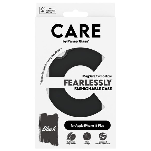 CARE by PanzerGlass Coque Fashion MagSafe Apple iPhone 16 Plus - Noir