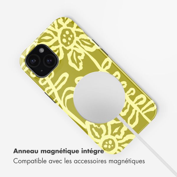 Selencia Coque arrière Vivid avec MagSafe Apple iPhone 15 - Chalky Bloom