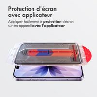 Accezz Protection d'écran en verre trempé avec filtre de confidentialité + Applicateur Apple iPhone 17