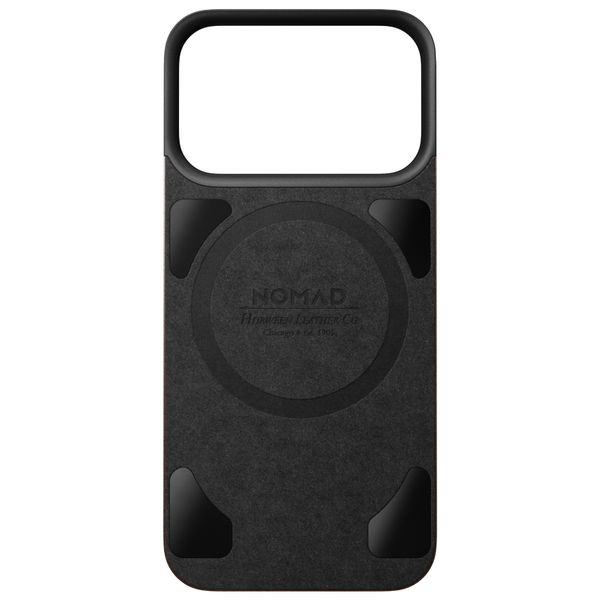 Nomad Magnetic Leather Backside Apple iPhone 18 Pro / 17 Pro - Rustic Brown