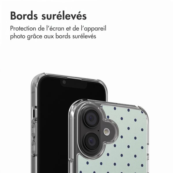 imoshion Coque Design Apple iPhone 16 - Polka Dot Mintgroen