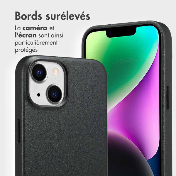 Accezz Étui de télephone portefeuille en cuir 2-en-1 avec MagSafe Apple iPhone 14 - Onyx Black