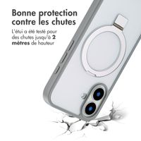 Accezz Coque Ring Stand avec MagSafe Apple iPhone 16 - Gris