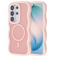 Selencia Coque arrière Wavy avec MagSafe Samsung Galaxy S26 Ultra - Soft Pink