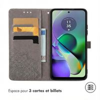 imoshion Etui de télephone Mandala Motorola Moto G54 - Gris