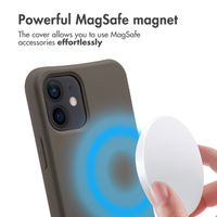 imoshion Coque arrière Color avec cordon amovible et MagSafe Apple iPhone 12 (Pro) - Black Coffee