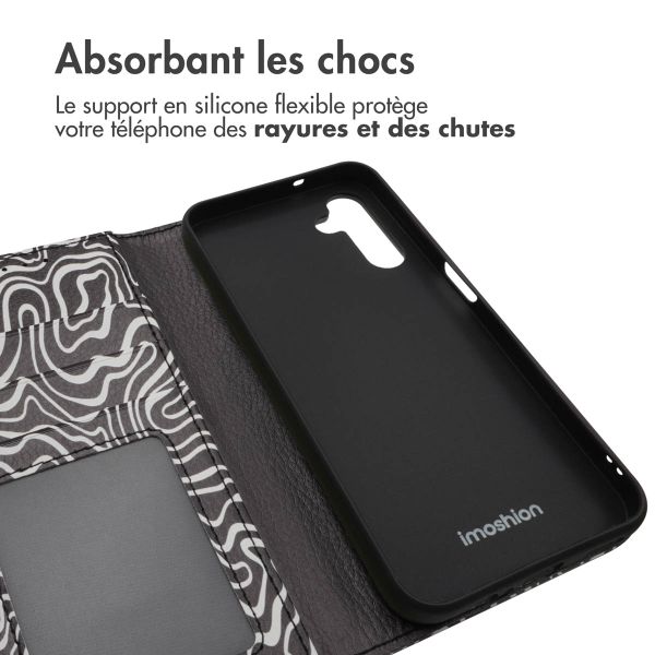imoshion Étui de télephone portefeuille Design Samsung Galaxy A14 (5G/4G) - Black And White
