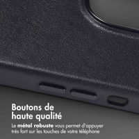 Accezz Coque arrière en cuir avec MagSafe Apple iPhone 14 Pro Max - Onyx Black