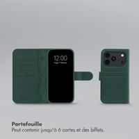 Accezz Coque portefeuille Edge amovible avec MagSafe Apple iPhone 18 Pro / 17 Pro - Vert