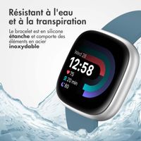 imoshion Bracelet silicone Fitbit Versa / Versa 2 / Versa Lite - Taille S - Bleu & Gris