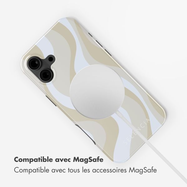 Selencia Coque arrière Vivid avec MagSafe Apple iPhone 16 - Desert Waves Beige