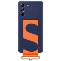 Samsung Original Coque en silicone Ring Samsung Galaxy S21 FE - Bleu foncé