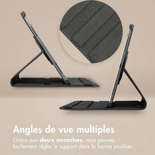 imoshion Coque tablette rotatif à 360° Samsung Galaxy Tab A11 / A9 8.7 pouces - Noir