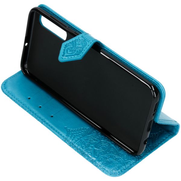Etui de télephone portefeuille Mandala Samsung Galaxy A50 / A30s - Turquoise