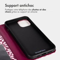 imoshion Étui de télephone portefeuille Design Apple iPhone 15 - Bloom Love Blush