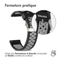 imoshion Bracelet sport silicone  - Connexion universelle 24 mm - Black / Grey